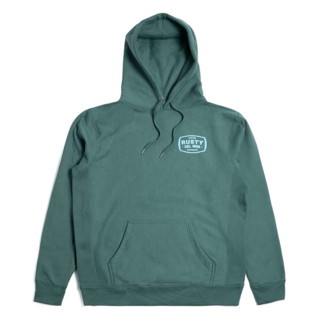 Rusty Del Mar Badge Hooded Fleece