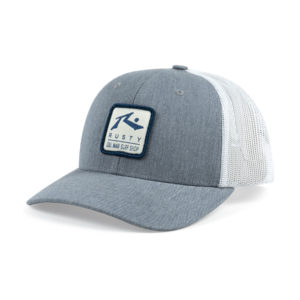 Rusty Del Mar Box Navy Cream Hat in Grey and White