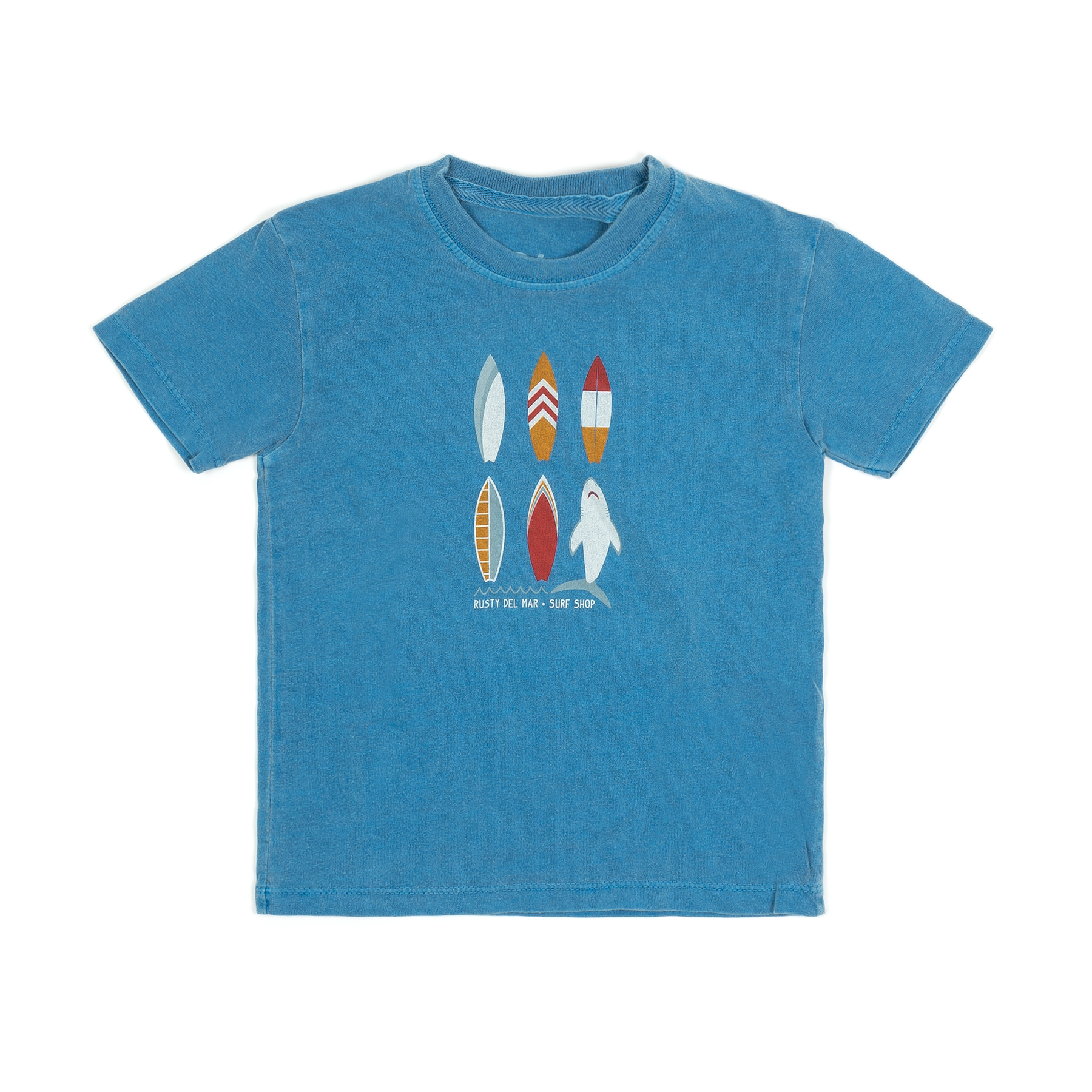 Rusty Del Mar Youth Oddball T-shirt in Pacific Blue