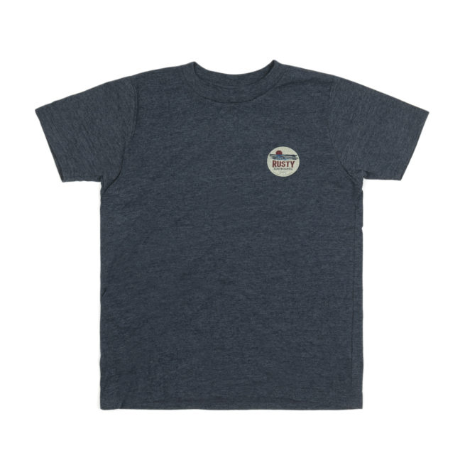 Rusty Del Mar Well Rounded Youth T-Shirt in Navy