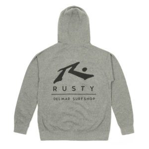 Rusty Del Mar Full Original Hooded Sweatshirt in Nickle