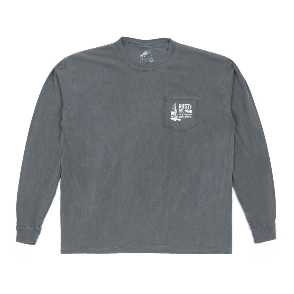 Rusty Del Mar Catamaran Long Sleeve T-Shirt in Pepper