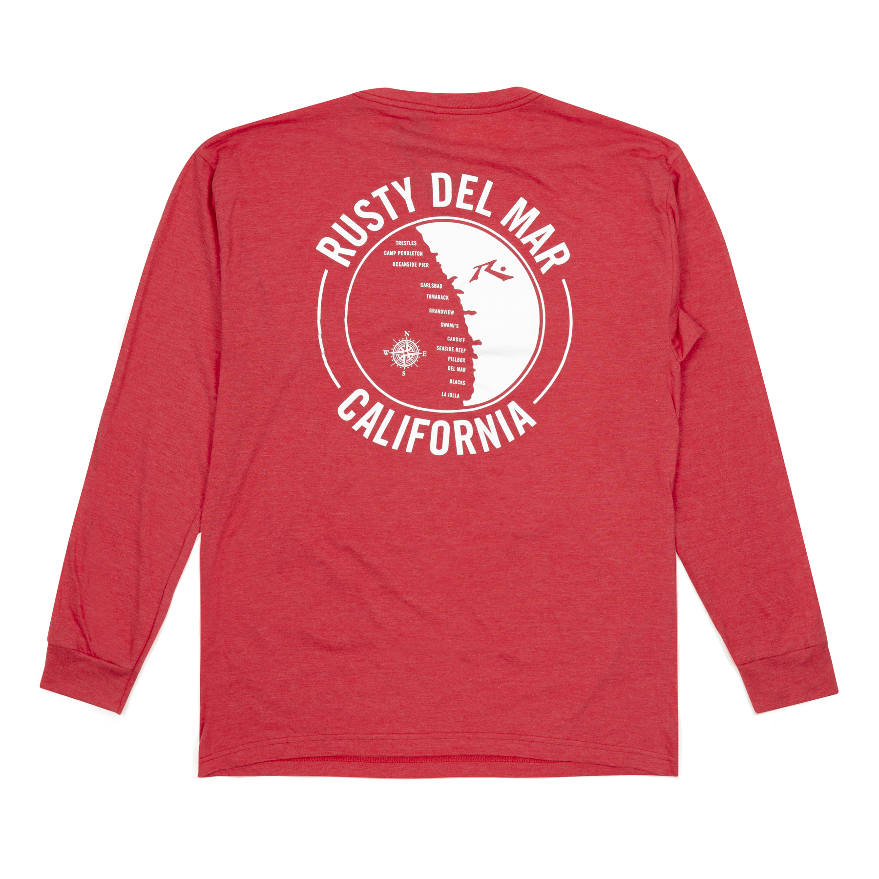 Distant Local San Diego Map T-Shirt with Surf Co. Logo Seafoam / M