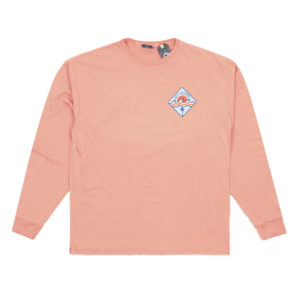 Rusty Del Mar Sound Off Waves Long Sleeve T-Shirt in Coral