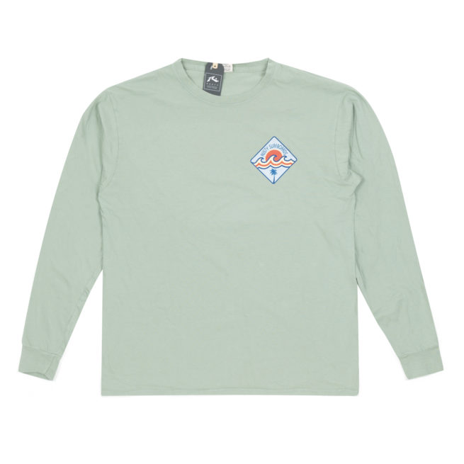 Rusty Del Mar Sound Waves Long Sleeve in Agave