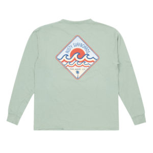 Rusty Del Mar Sound Off Waves Long Sleeve T-Shirt in Agave