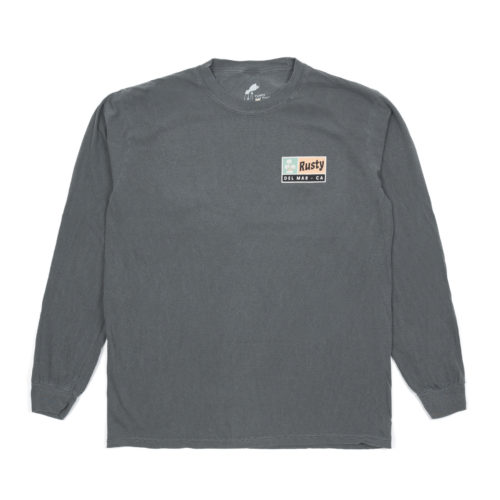 RDM Tres Palms Rectangle Long Sleeve T-Shirt in Pepper