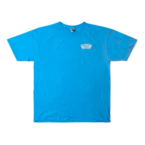 Rusty Del Mar Lucky Logger Short Sleeve T-Shirt in Hawaii Blue