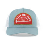 Rusty Del Mar Patch Hat in Smoke Blue White