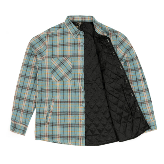 Rusty Del Mar Quilt Lined Flannel Light Blue