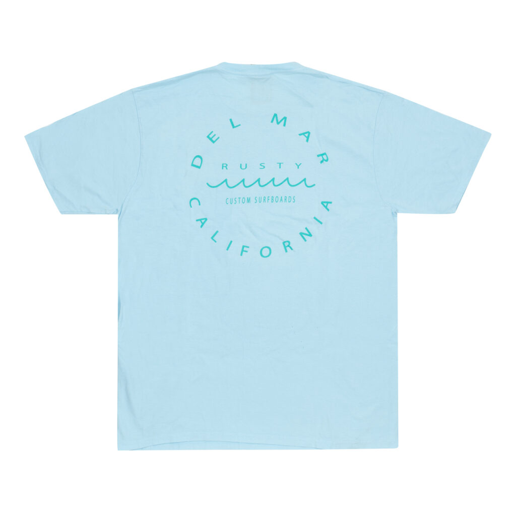 Rusty Del Mar Circlets Wave Short Sleeve in Powder