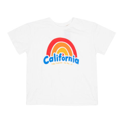 Rusty Del Mar Holt Boho Rainbow Short Sleeve T-Shirt in White