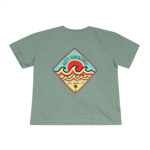 Rusty Del Mar Sound Off Waves/ Palms Short Sleeve in Agave