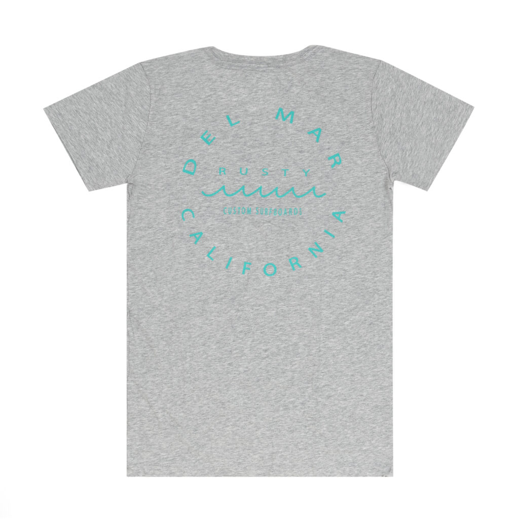 Rusty Del Mar Circlets Short Sleeve in Heather Grey