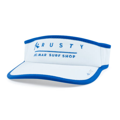 Rusty Del Mar Active Visor in Royal Blue and White