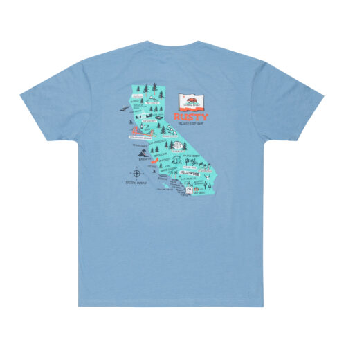 Rusty Del Mar California Locations T-Shirt