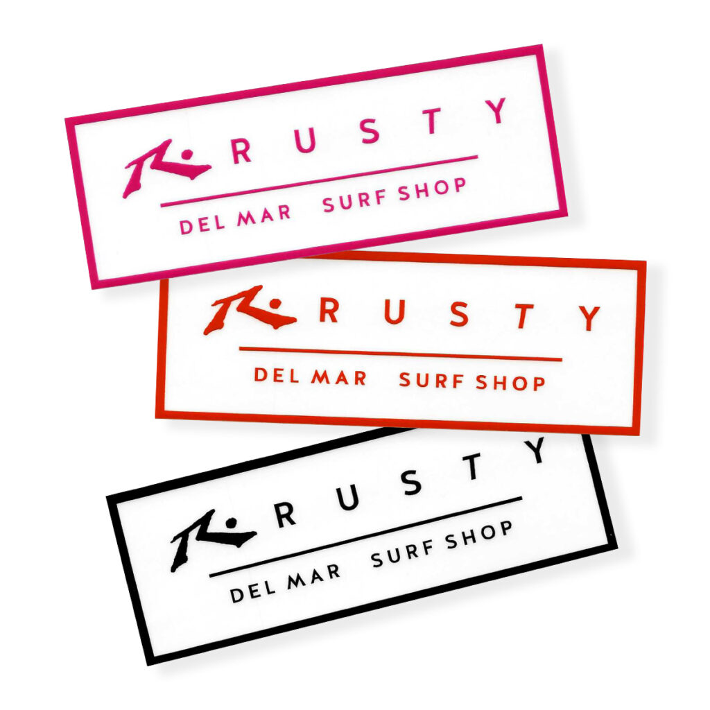 Rusty Del Mar Full Original Rectangle Sticker 6"