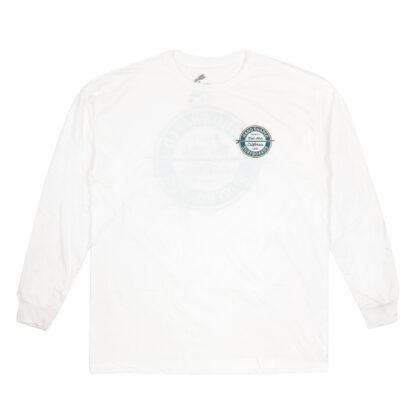 Rusty Del Mar Long Sleeve T-shirt Hand Shaped in White