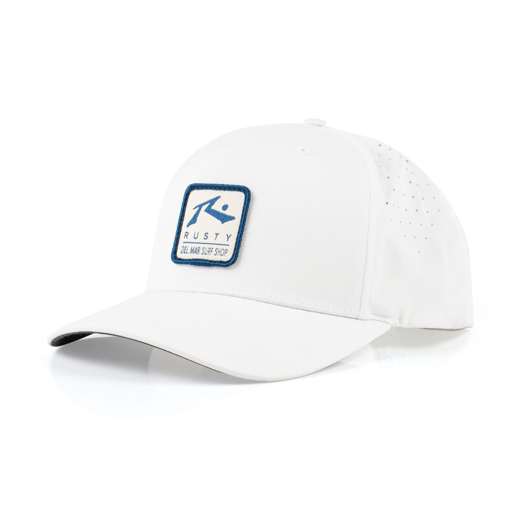 Box Navy Cream Patch Perforated Performance Snapback - Image 2